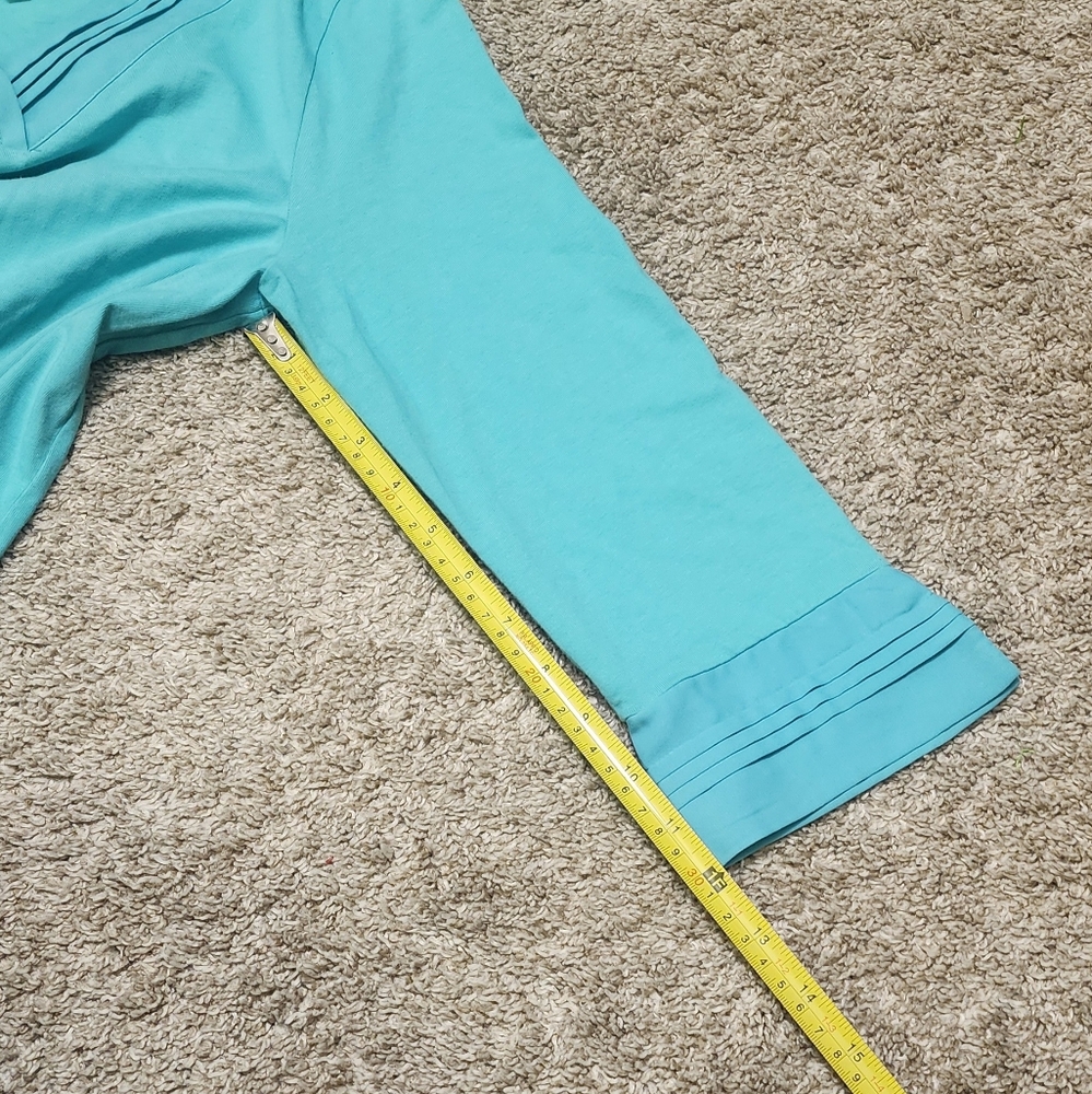 Leo & Nicole Turquoise V-Neck Tunic - Picture 8 of 8